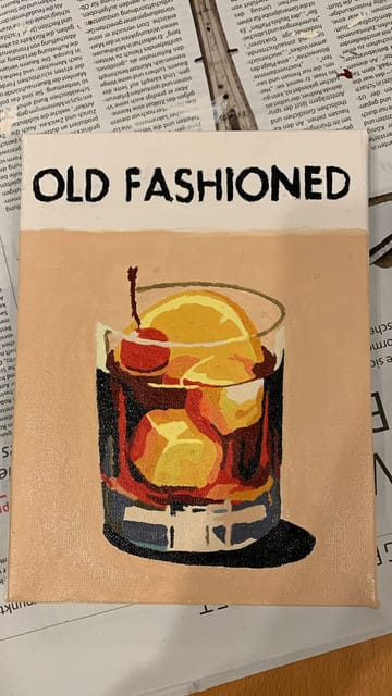 Customer photo review of Mini Peinture par numéros 15x20cm (6 pièces) - Série Art Mixologie de Bar Moderne 1