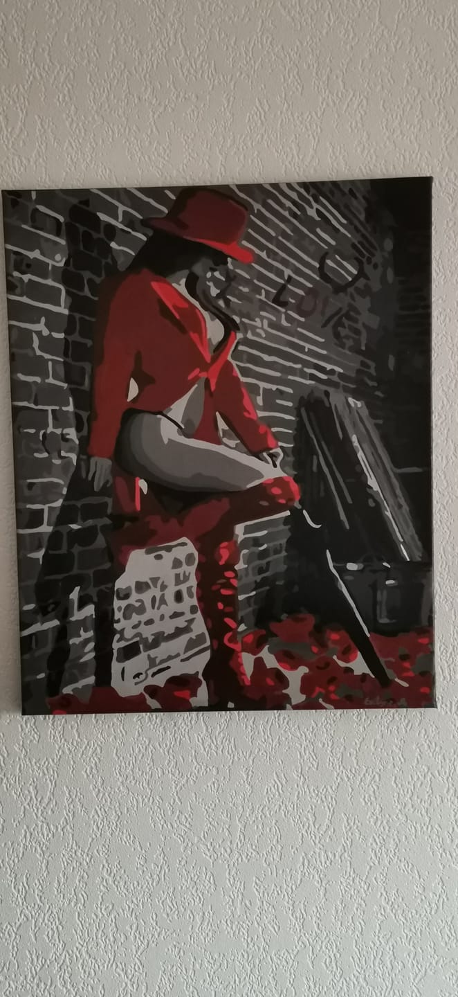 Customer photo review of Femme sexy en Bottes de cuir rouge