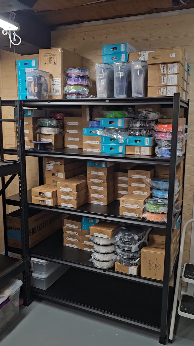 Customer photo review of REIBII 60"W x 72"H Industrial Garage Shelving, 3000LBS Heavy Duty Storage Shelves, Adjustable Metal Shelving for Basement Warehouse