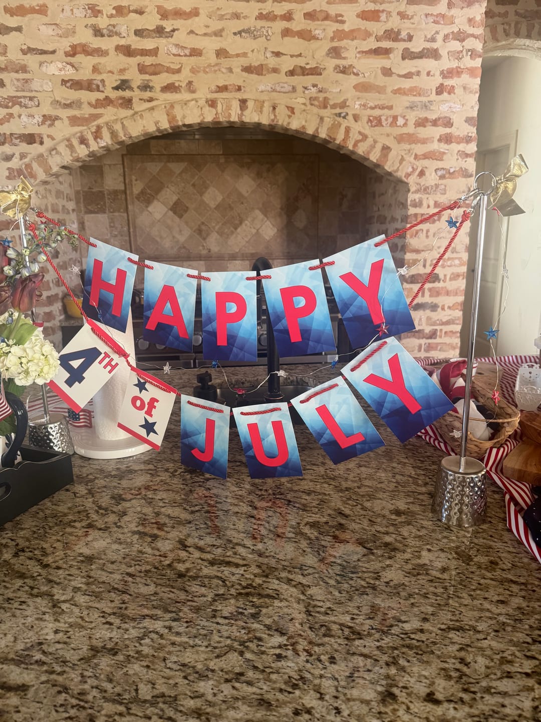 Customer photo review of July 4th (Fourth of July) Banner