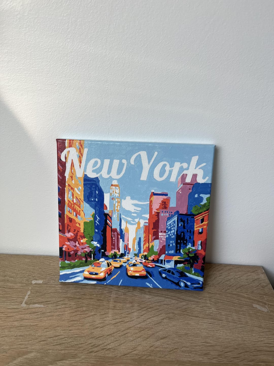 Customer photo review of Mini Peinture par Numéros 20x20cm avec cadre New York
