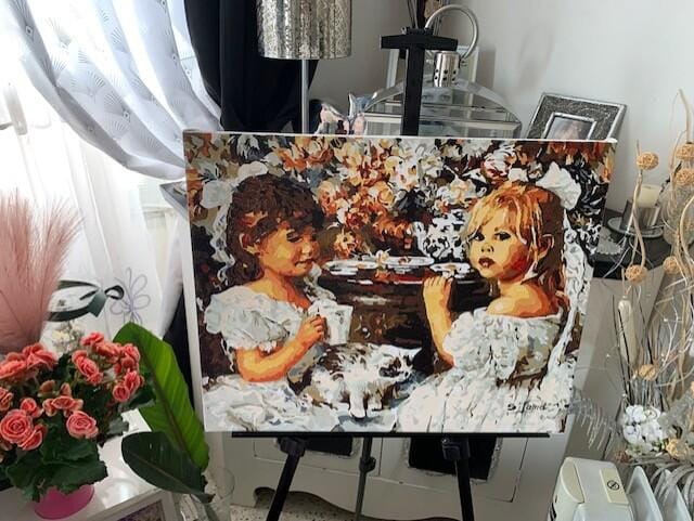 Customer photo review of Fillettes prenant le Thé