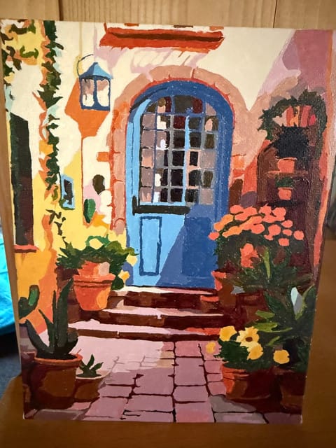 Customer photo review of Mini Peinture par numéros 15x20cm (6 pièces) - Architecture Européenne et Fleurs