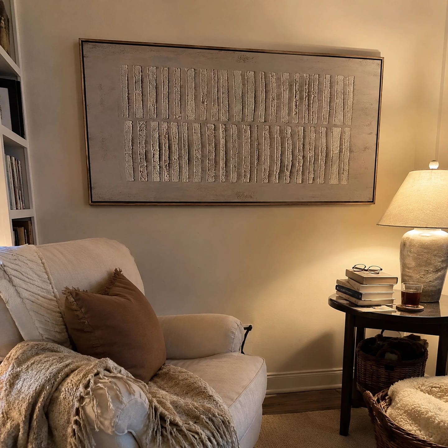 Customer photo review of Textured Wall Art ｜ Umber-Segment-Abrasion