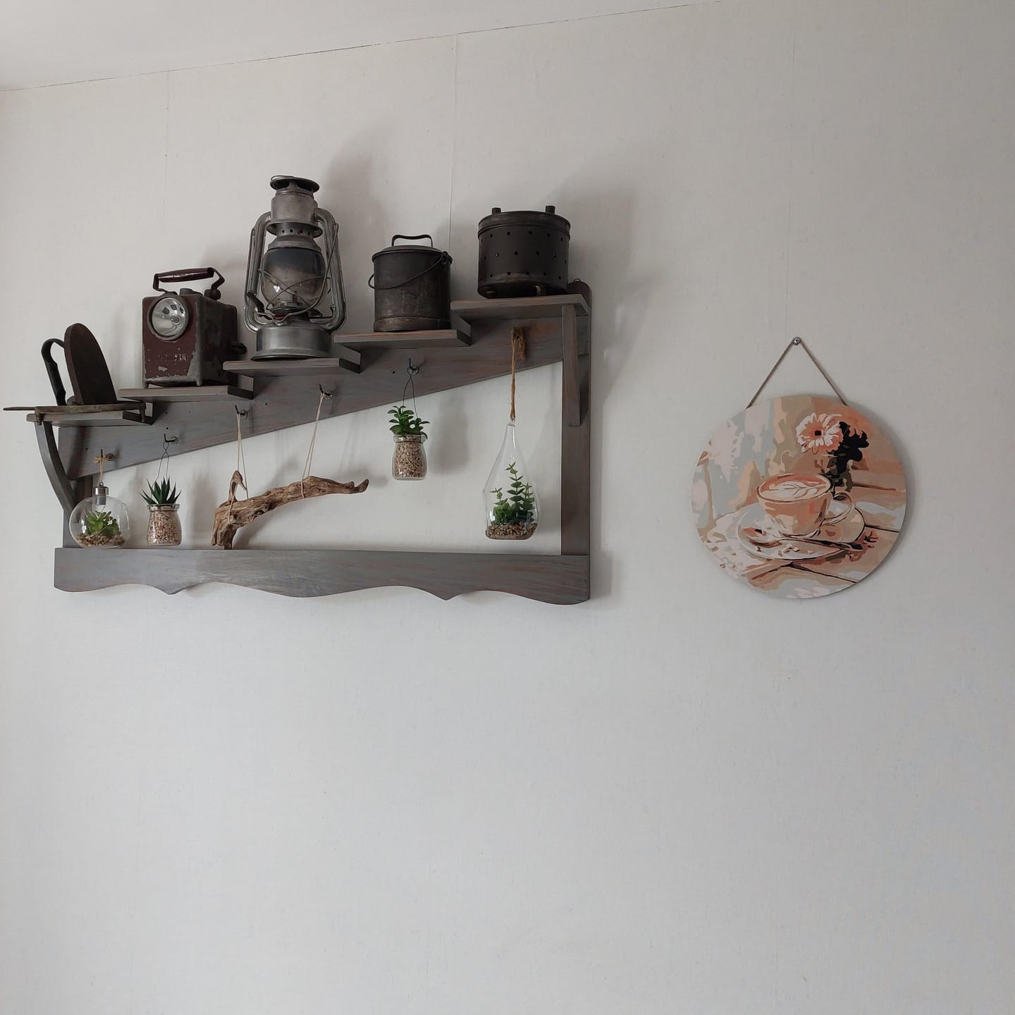 Customer photo review of Peinture par Numéro sur Disque en bois - Café du matin