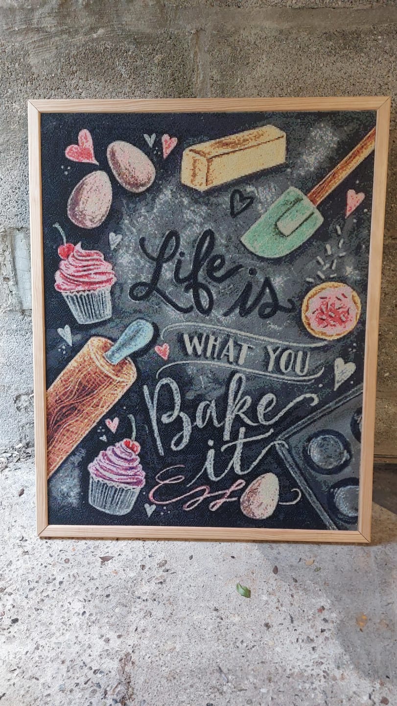 Customer photo review of Broderie Diamant - Affiche cuisine