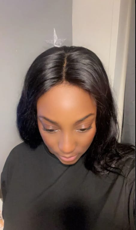 Customer photo review of Wavymy Wear Go Glueless Lace Wigs Pre-cut HD Lace Wigs Human Hair Pre-plucked Natural Hairline 180% Density
