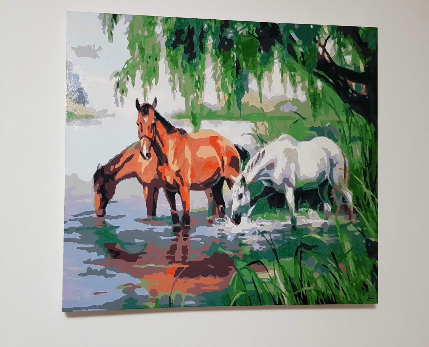 Customer photo review of Trois Chevaux se désaltérant