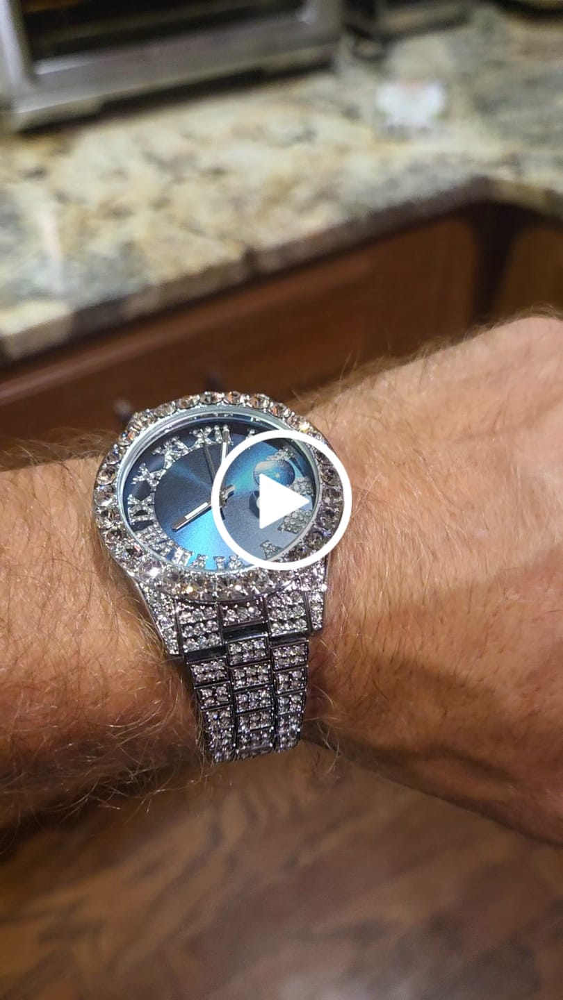 Customer video review of Sapphire Numeral Dial Diamond Simulant Watch - Silver