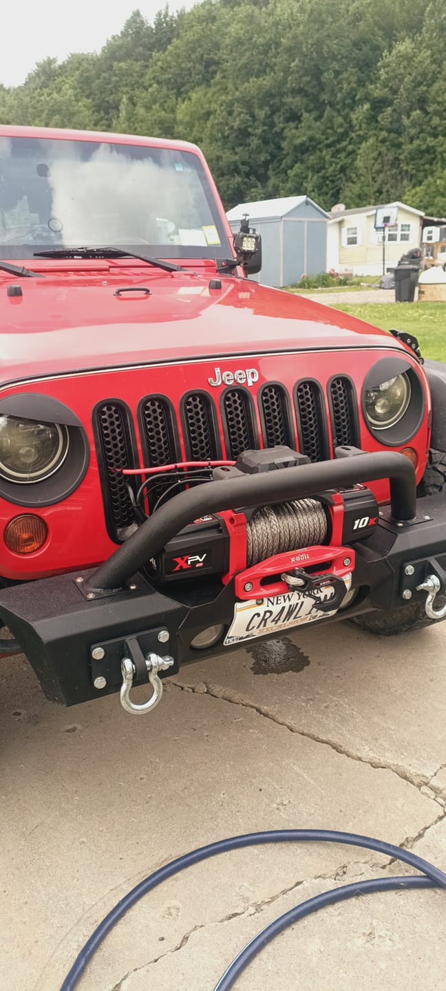 Customer photo review of X-BULL Electric Winch XPV 10000 LBS 12V Synthetic Rope SUV Jeep Truck 4WD