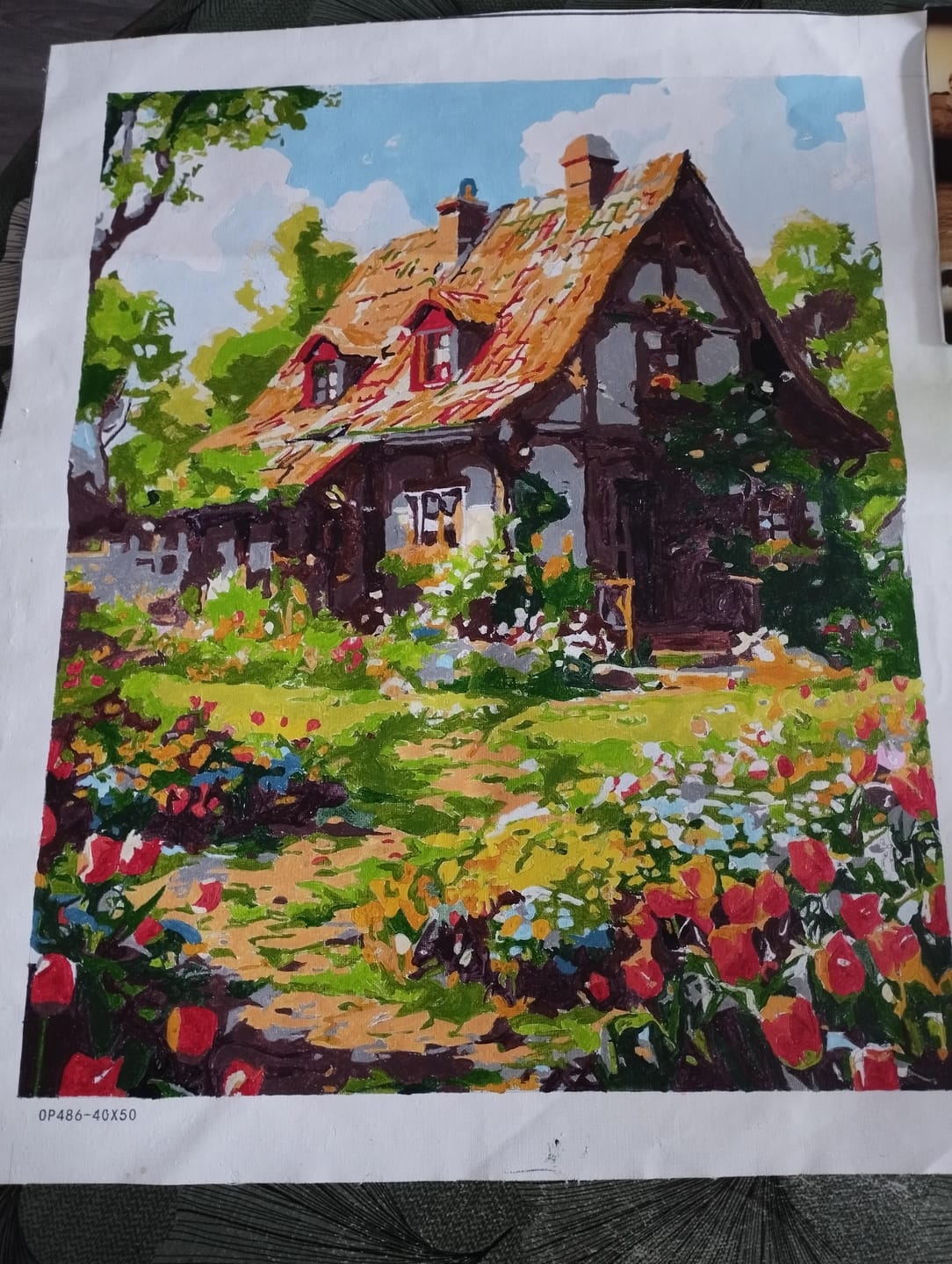 Customer photo review of Papillons et Fleurs bleues