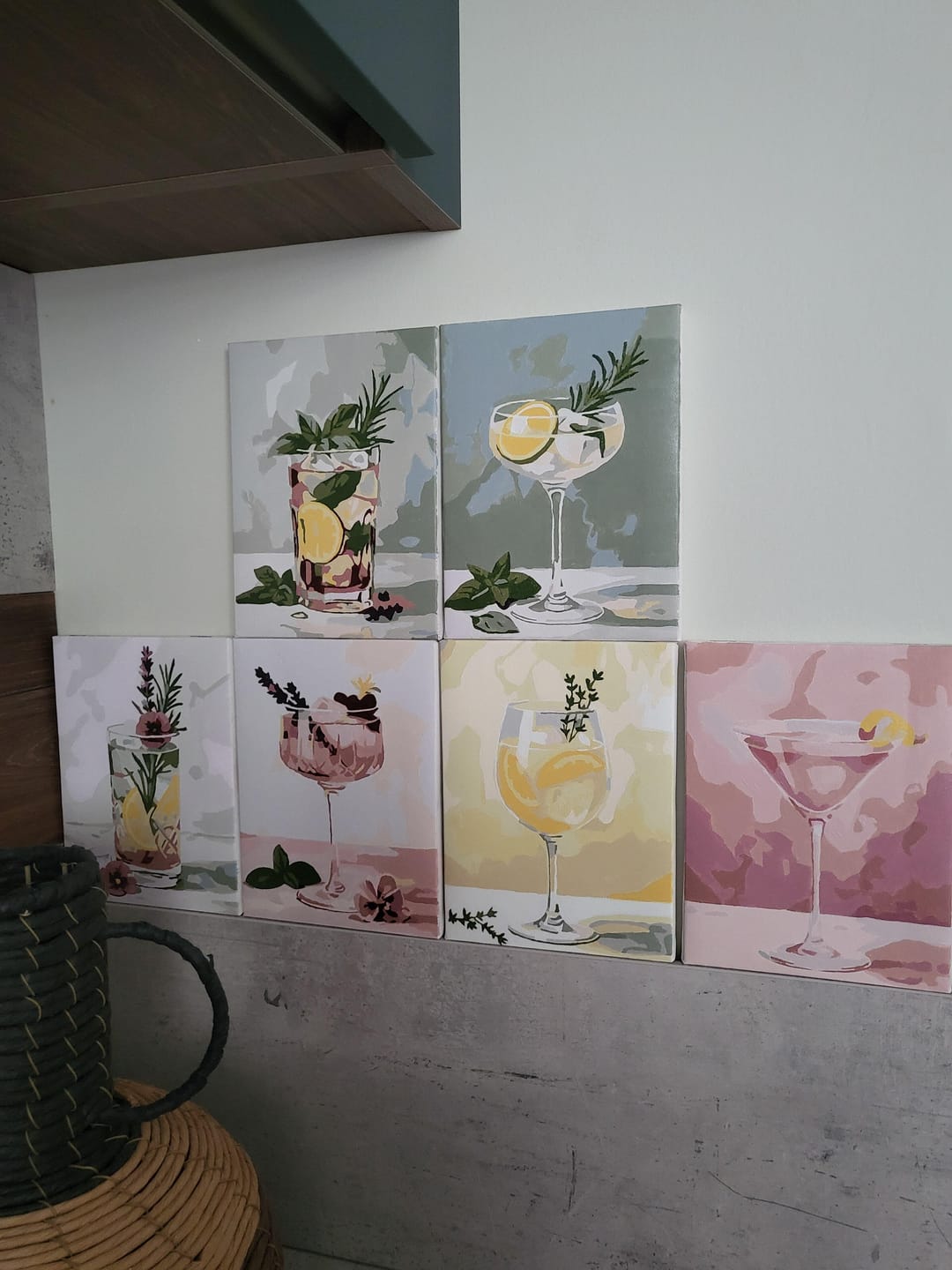 Customer photo review of Mini Peinture par numéros 15x20cm (6 pièces) - Élixir Botanique