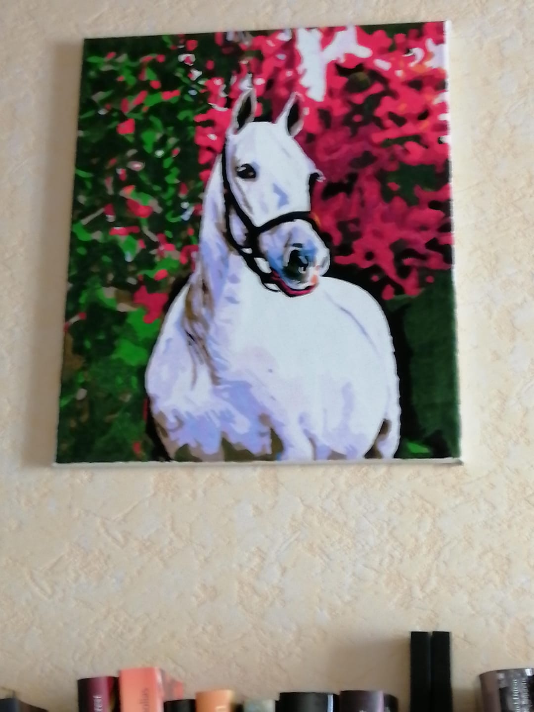 Customer photo review of Cheval et fond coloré