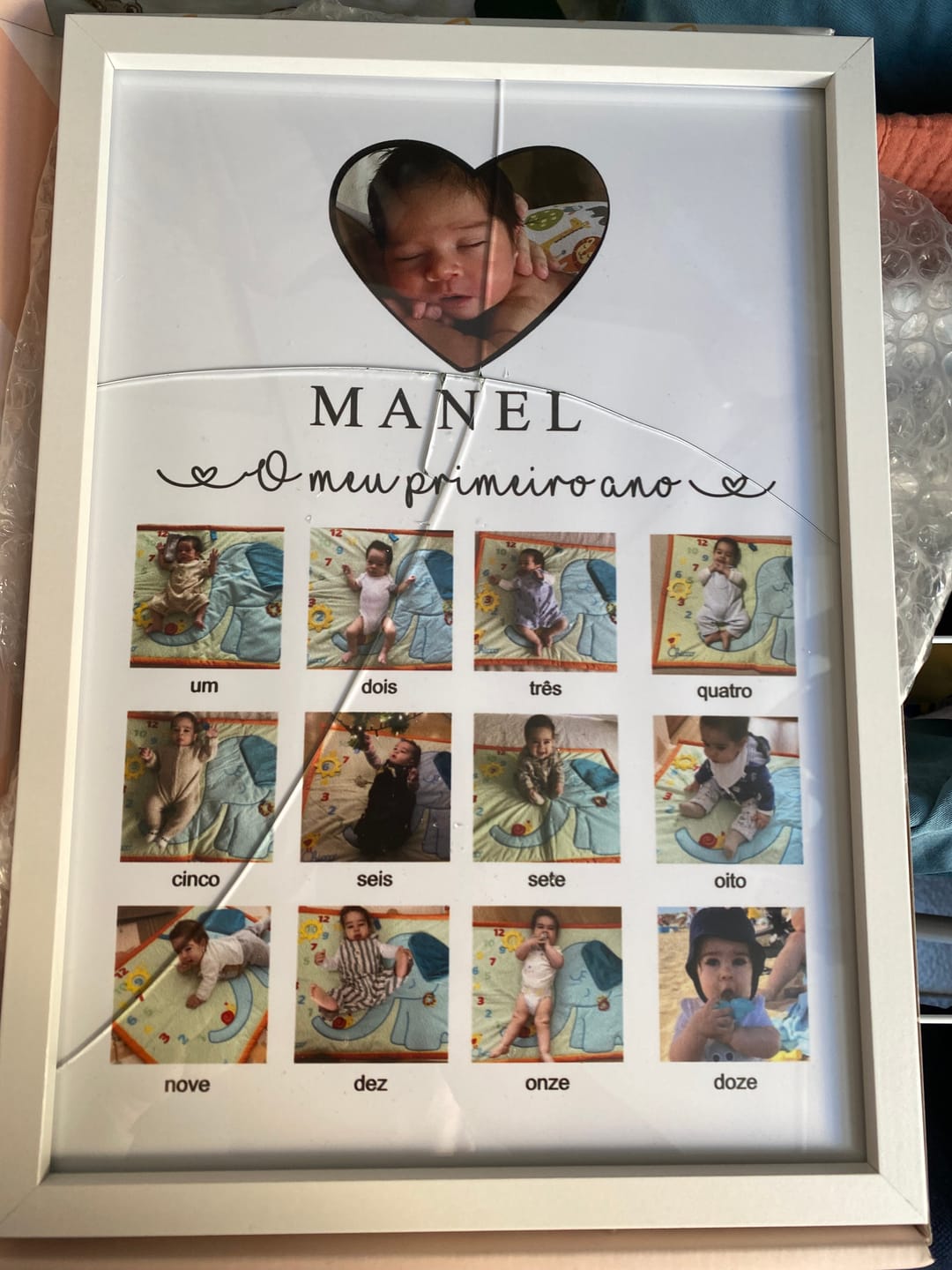 Customer photo review of Quadro de Primeiro Ano c/ 12 Fotografias
