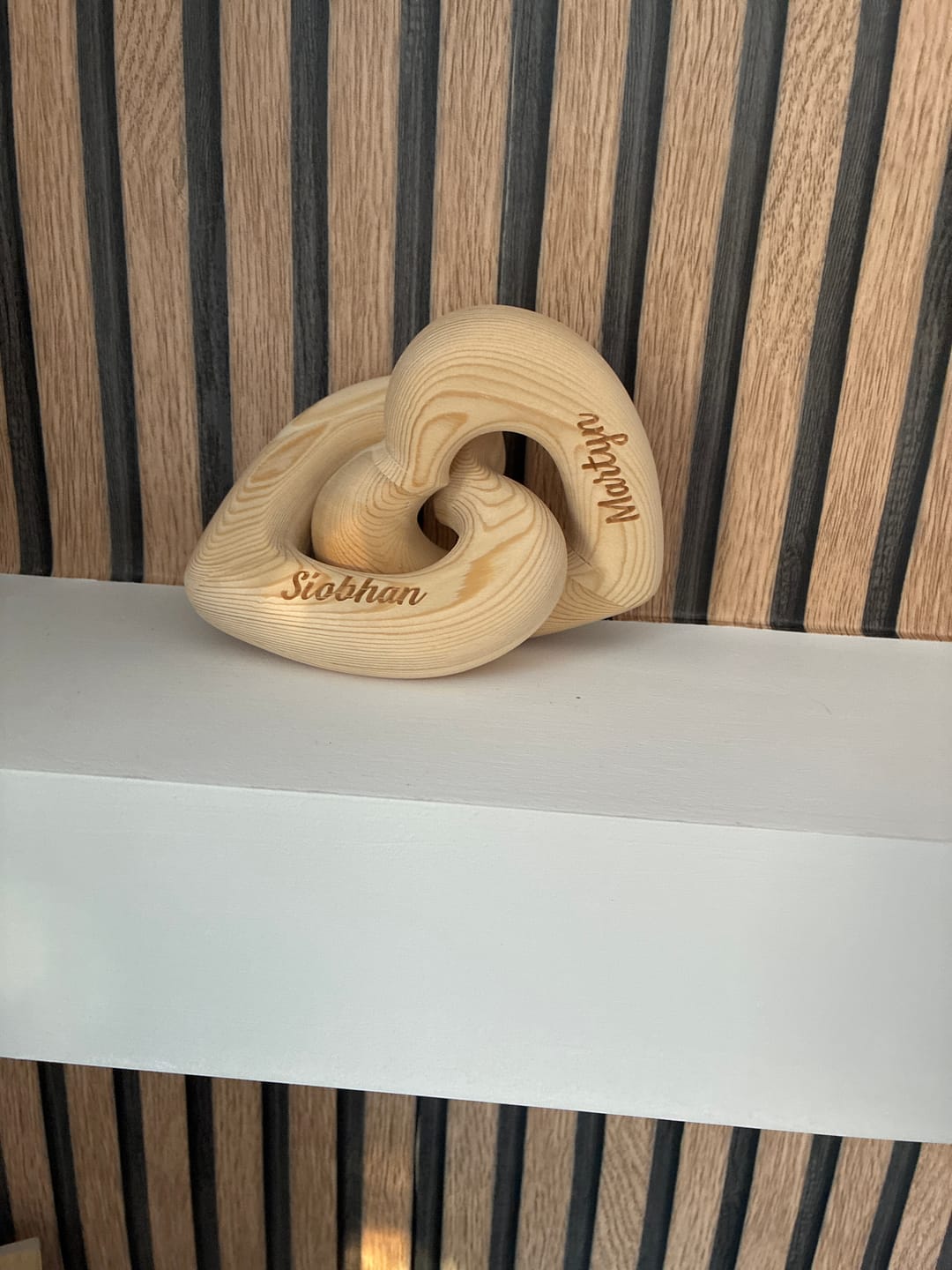 Customer photo review of Romantic Couple - Personalized Infinity Heart Sculpture