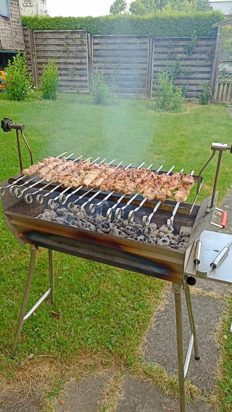 Customer photo review of Schweine-Schaschlik Original - Mayonnaise Zwiebel Kräuter Marinade | mySchaschlik