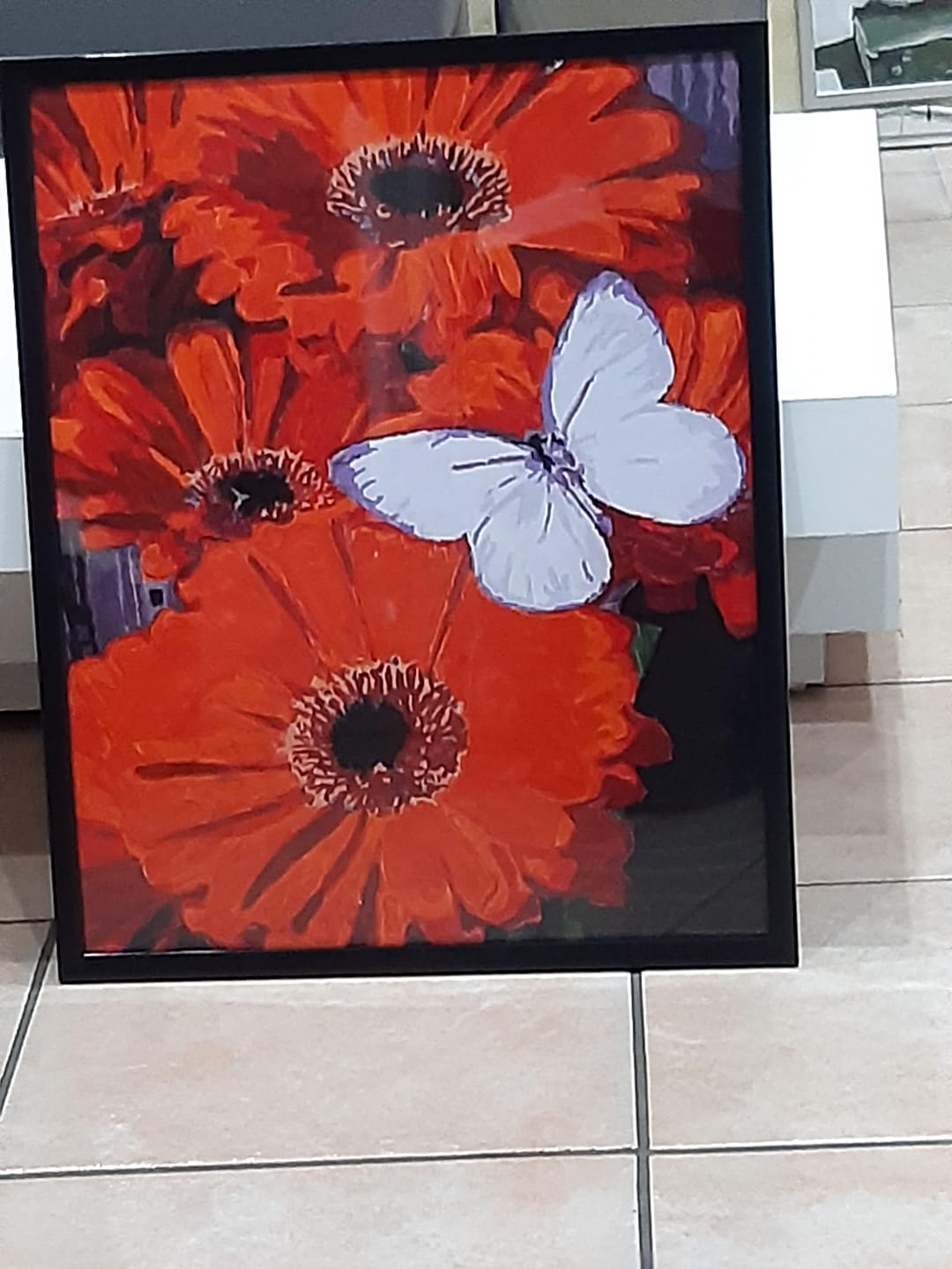 Customer photo review of Papillons blanc et Marguerites rouges