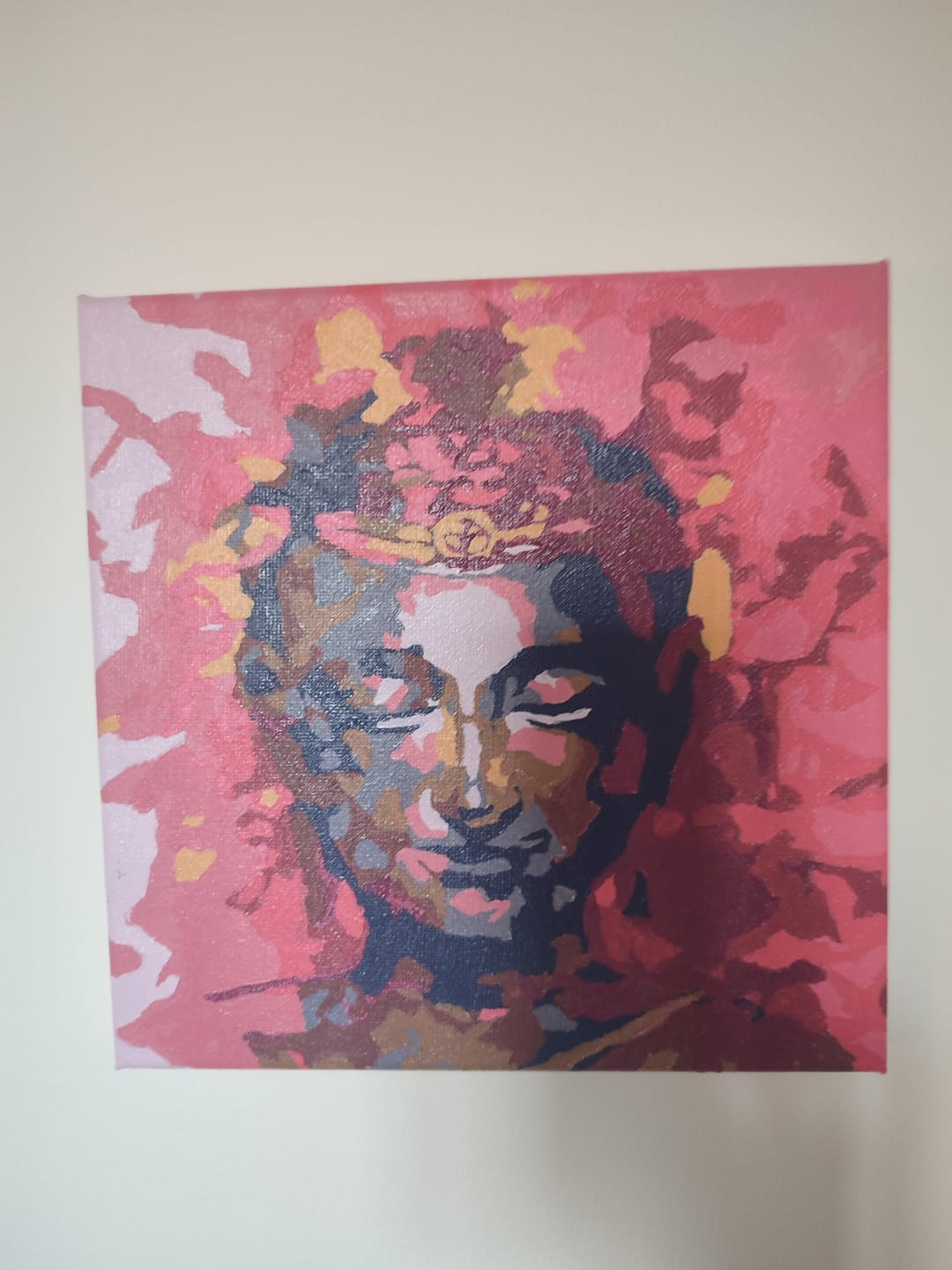 Customer photo review of Mini Peinture par Numéros 20x20cm avec cadre Bouddha précieux