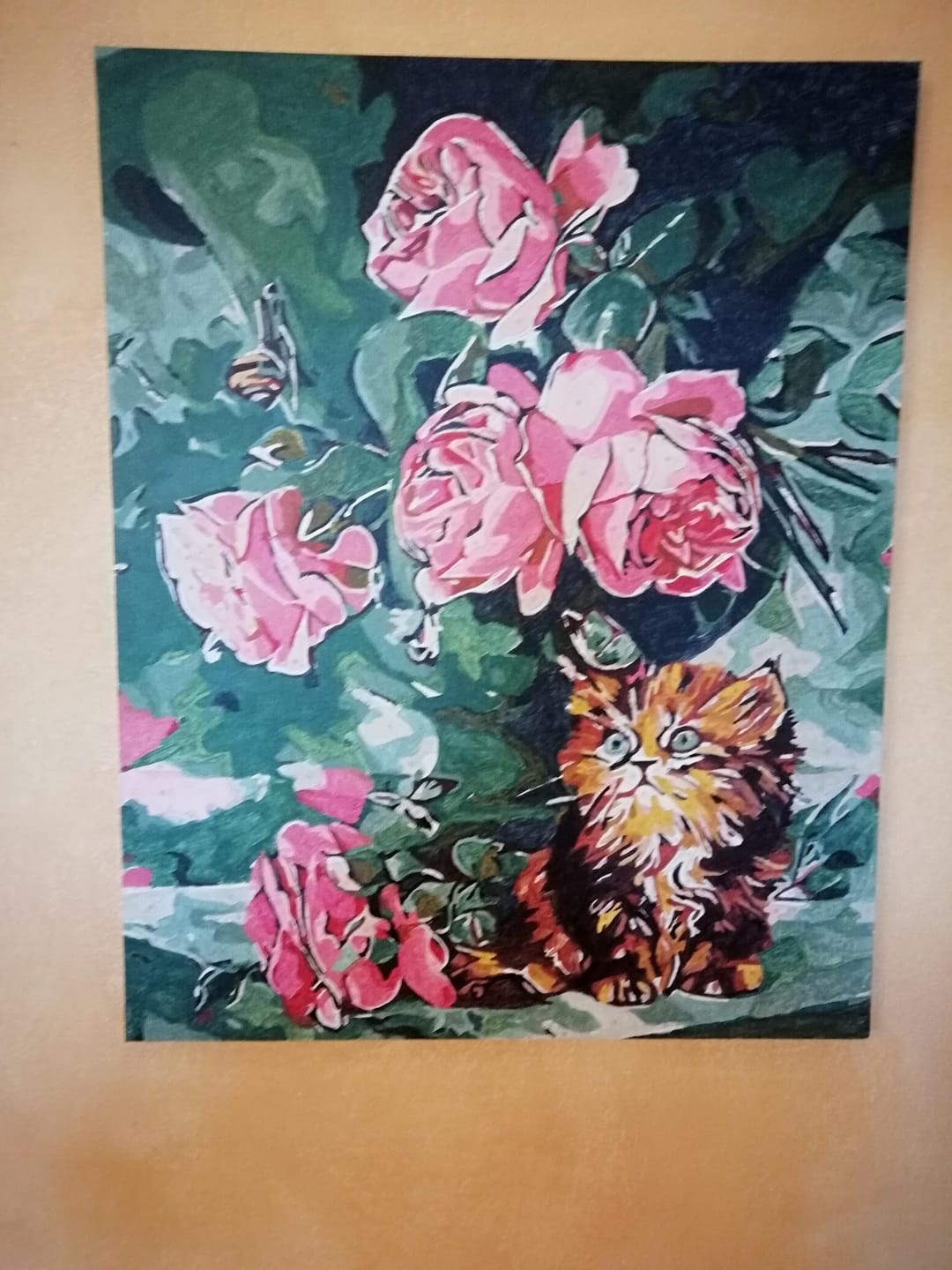 Customer photo review of Bouquet de Roses et Chat