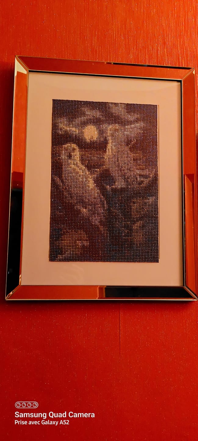 Customer photo review of Broderie Diamant - Chouettes et Lune