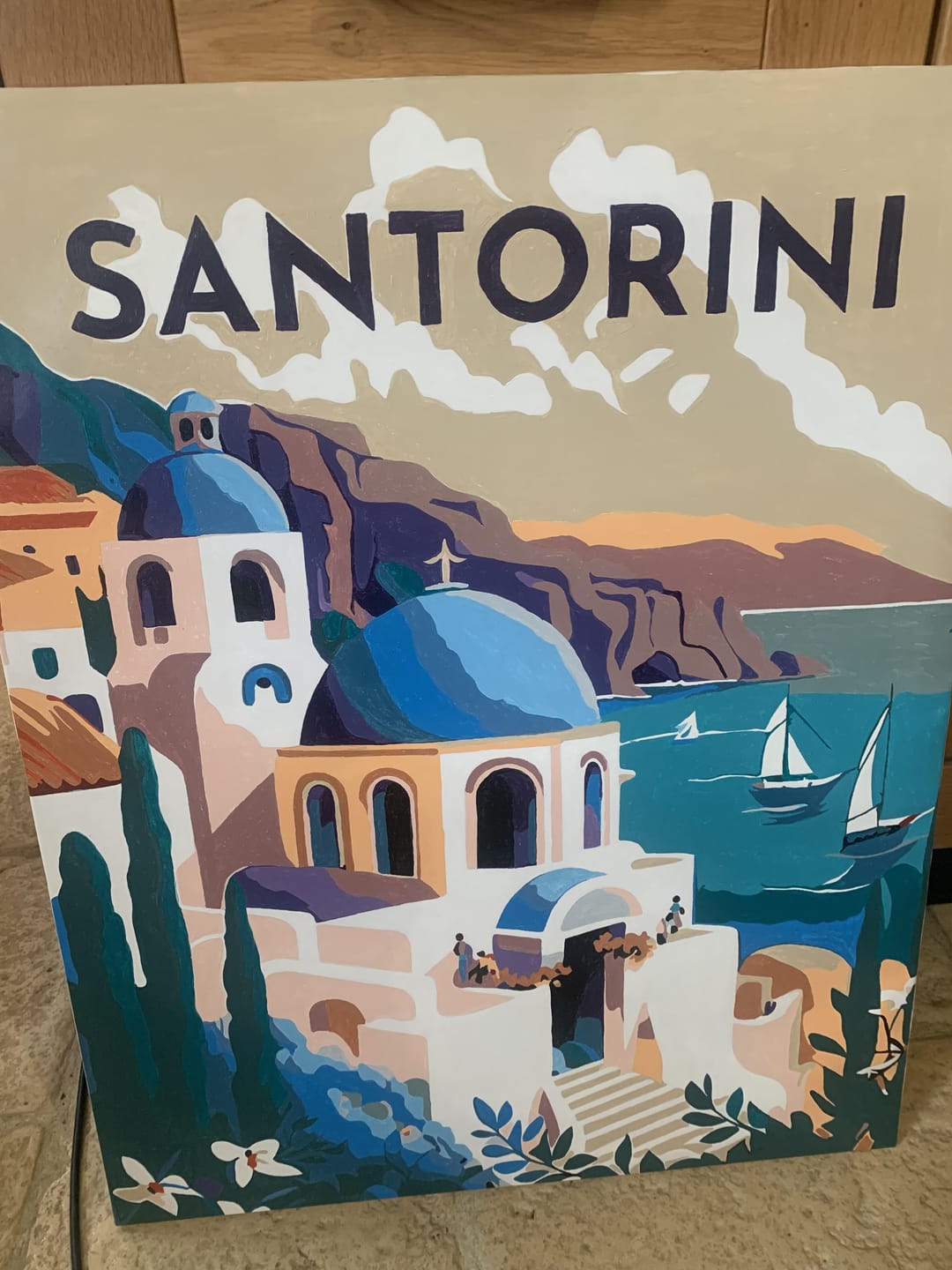 Customer photo review of Affiche Vintage Santorin