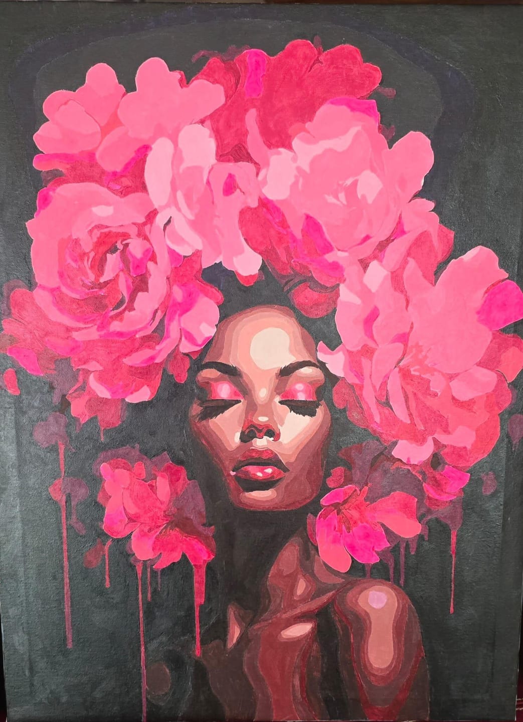 Customer photo review of Femme aux cheveux de pivoines