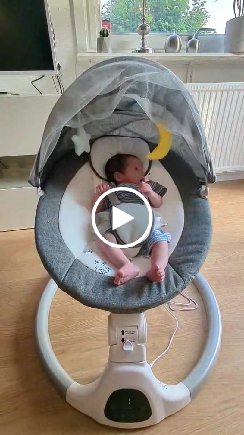 Customer video review of Babygunga Elektrisk med Myggnät & LED Display by LV