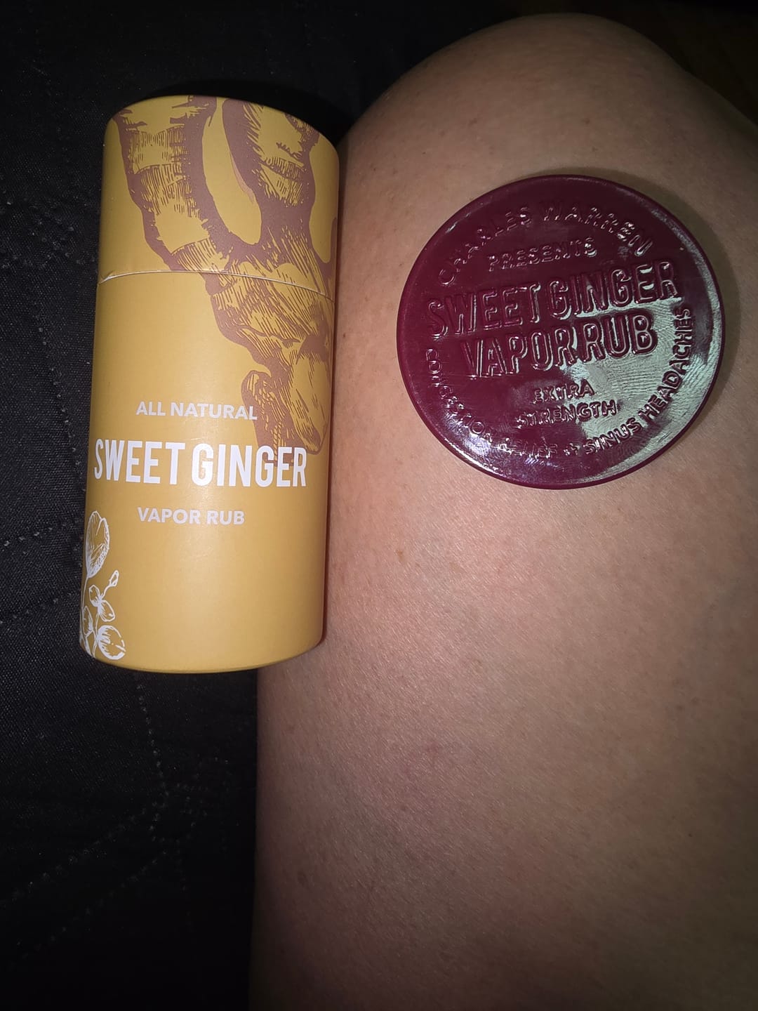 Customer photo review of Extra Strength Sweet Ginger Vapor Rub [Compact]