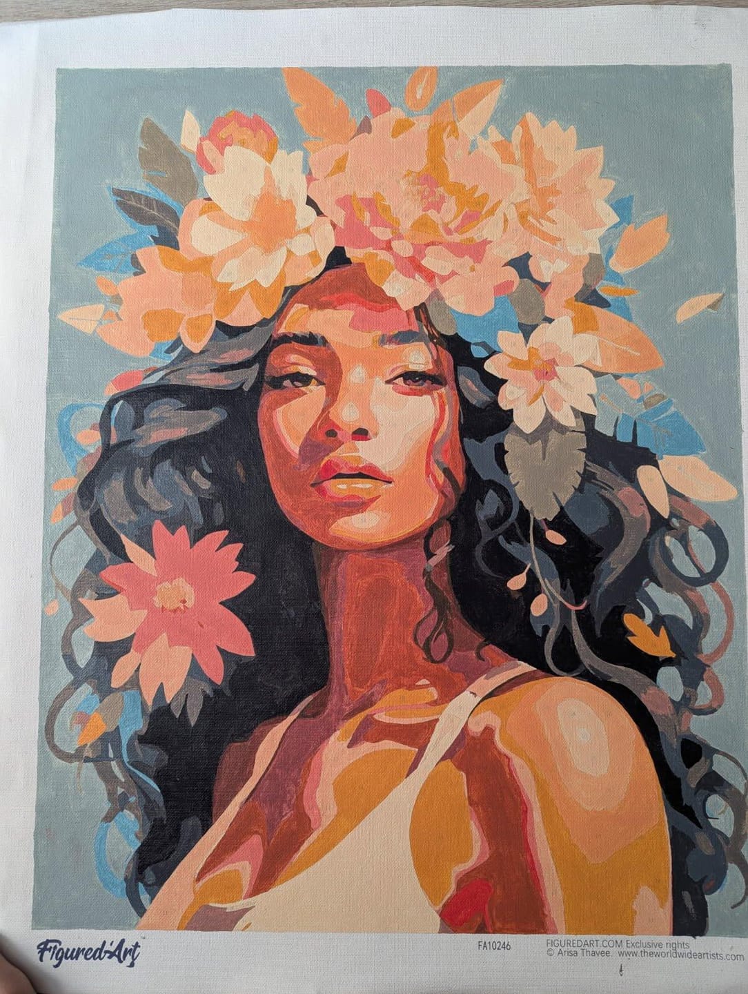 Customer photo review of Beauté couronnée de pivoines