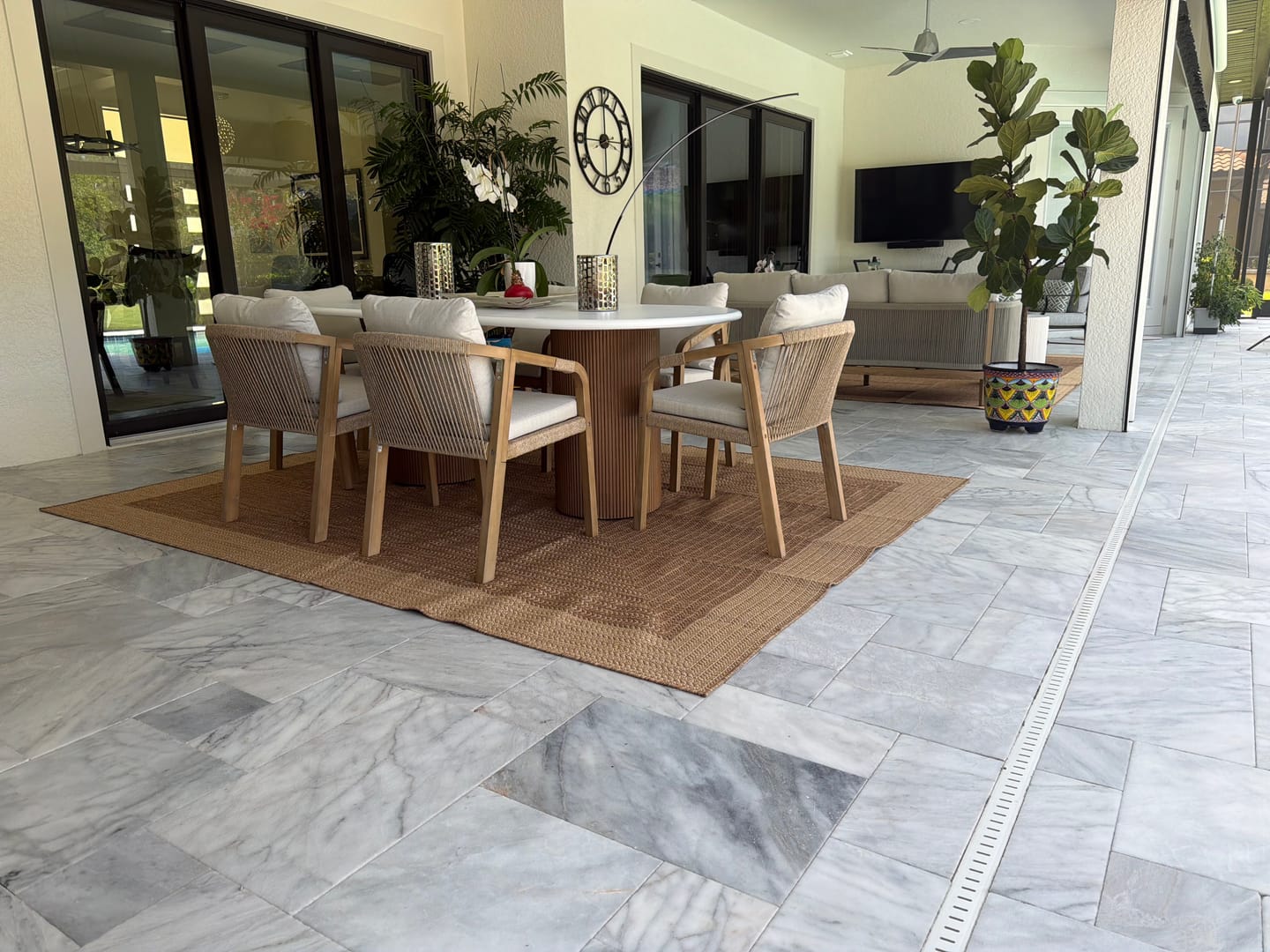 Customer photo review of Arrow Indoor/Outdoor Rug - Brown