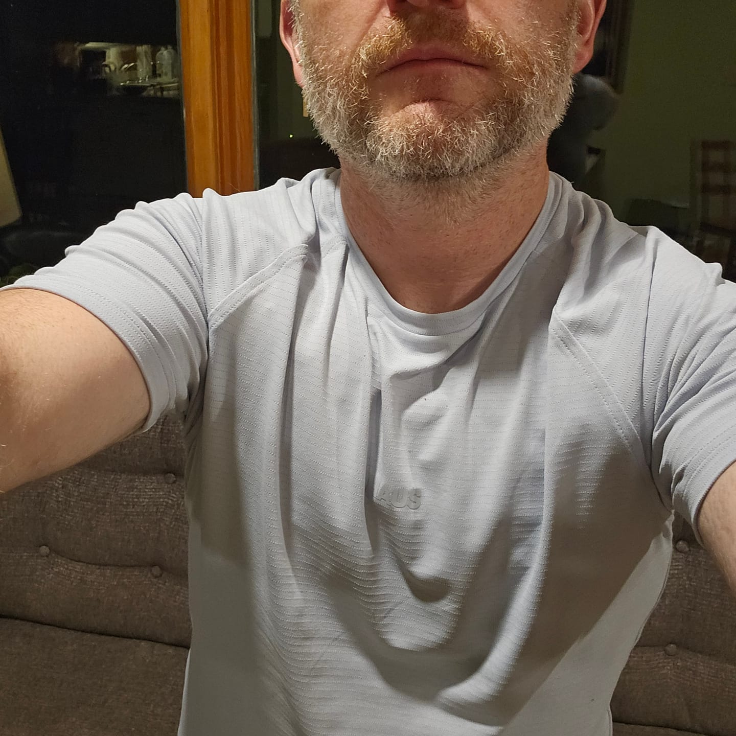 Customer photo review of Essentials Short Sleeve Athletic Fitted Tee