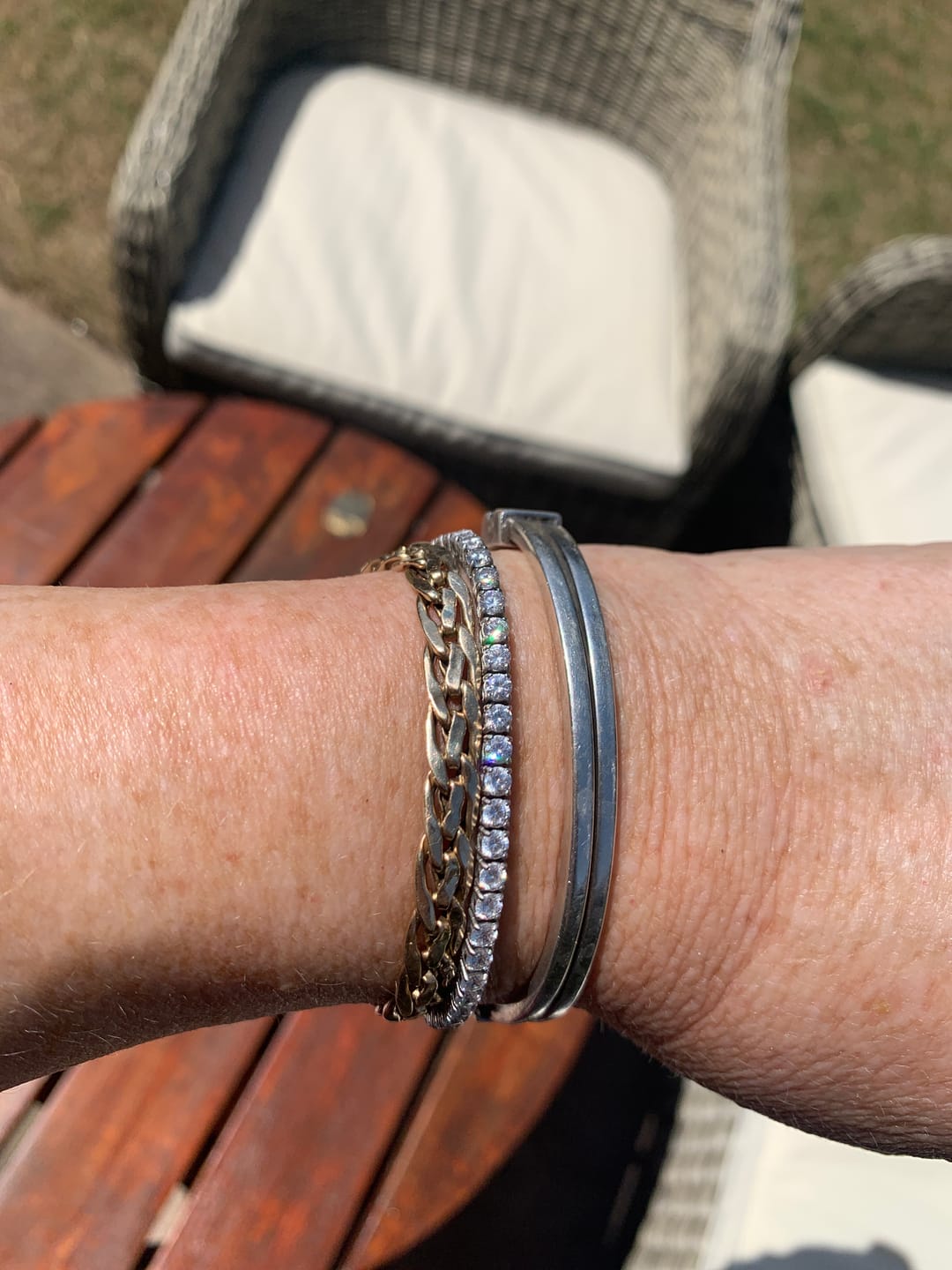 Customer photo review of Luxe Tennis Bracelet