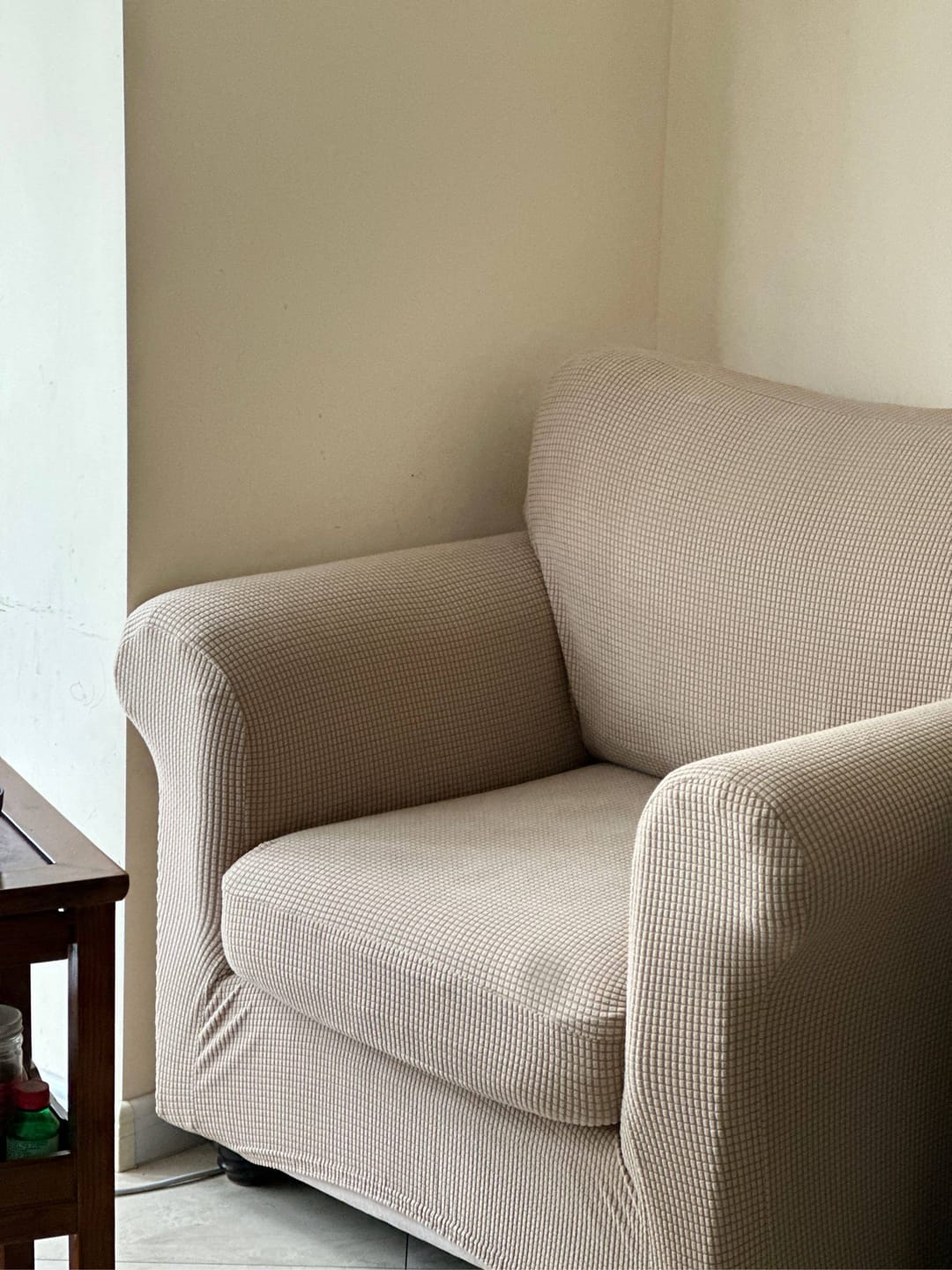 Customer photo review of Stretch Sofa Covers with Separate Backrests and Seat Cushions