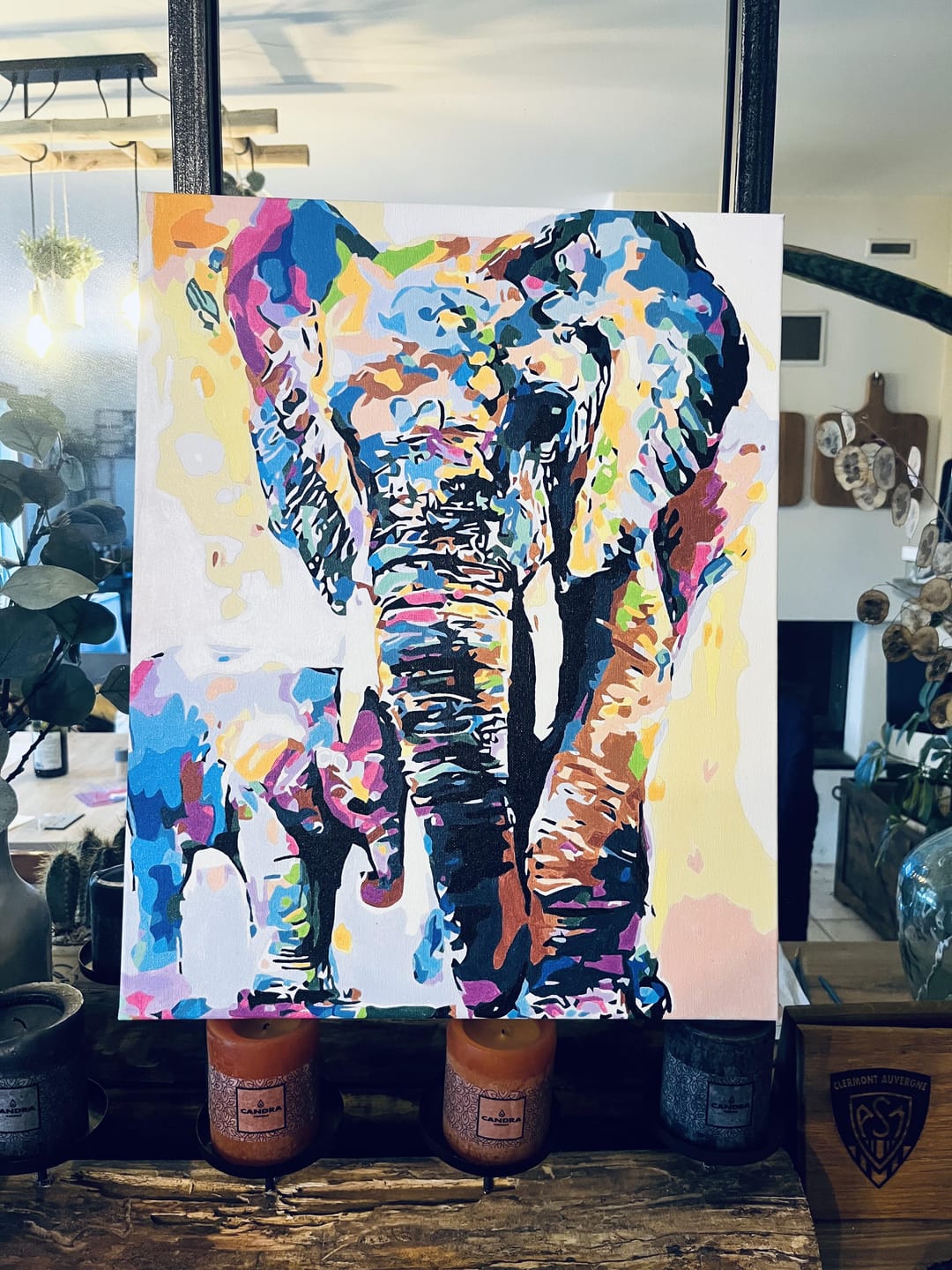 Customer photo review of Eléphants Aquarelle
