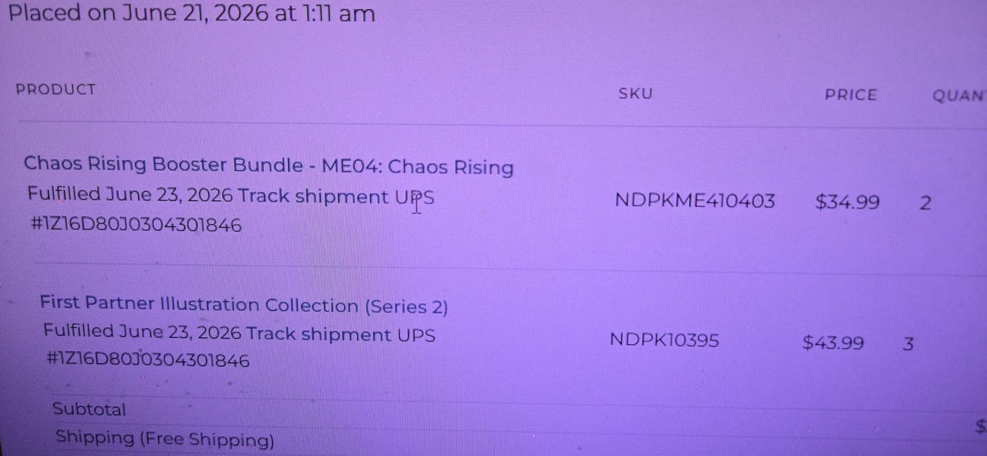 Customer photo review of Chaos Rising Booster Bundle - ME04: Chaos Rising