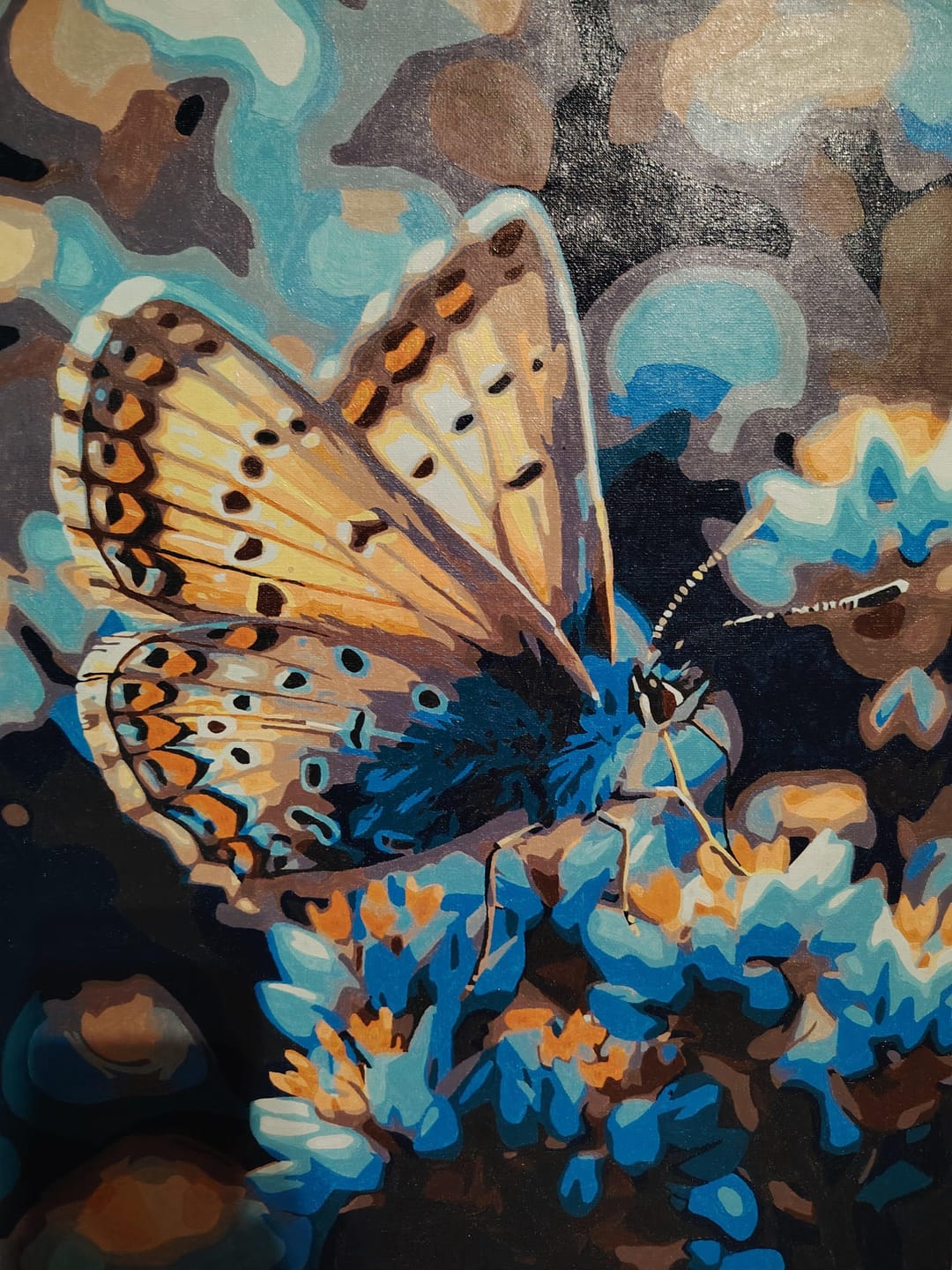 Customer photo review of Papillons et Fleurs bleues