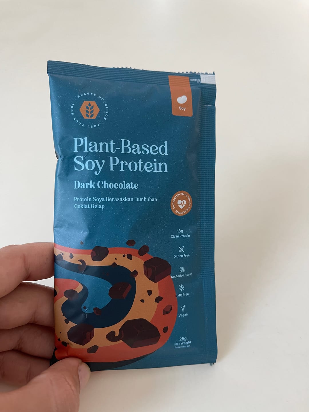 Customer photo review of [Sachet] Soy Protein Isolate - Dark Chocolate
