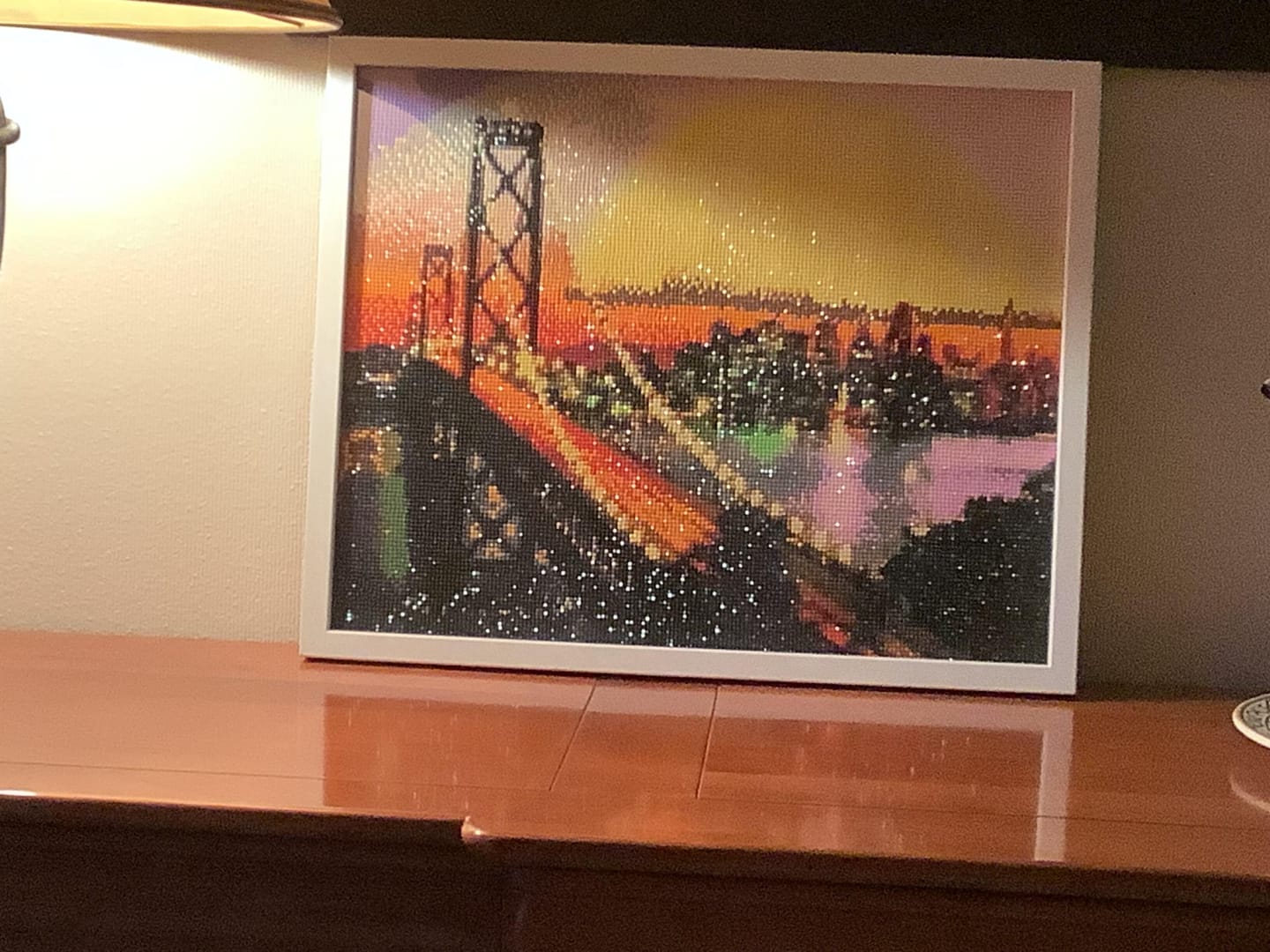 Customer photo review of Broderie Diamant - Pont de San Francisco et Pleine Lune