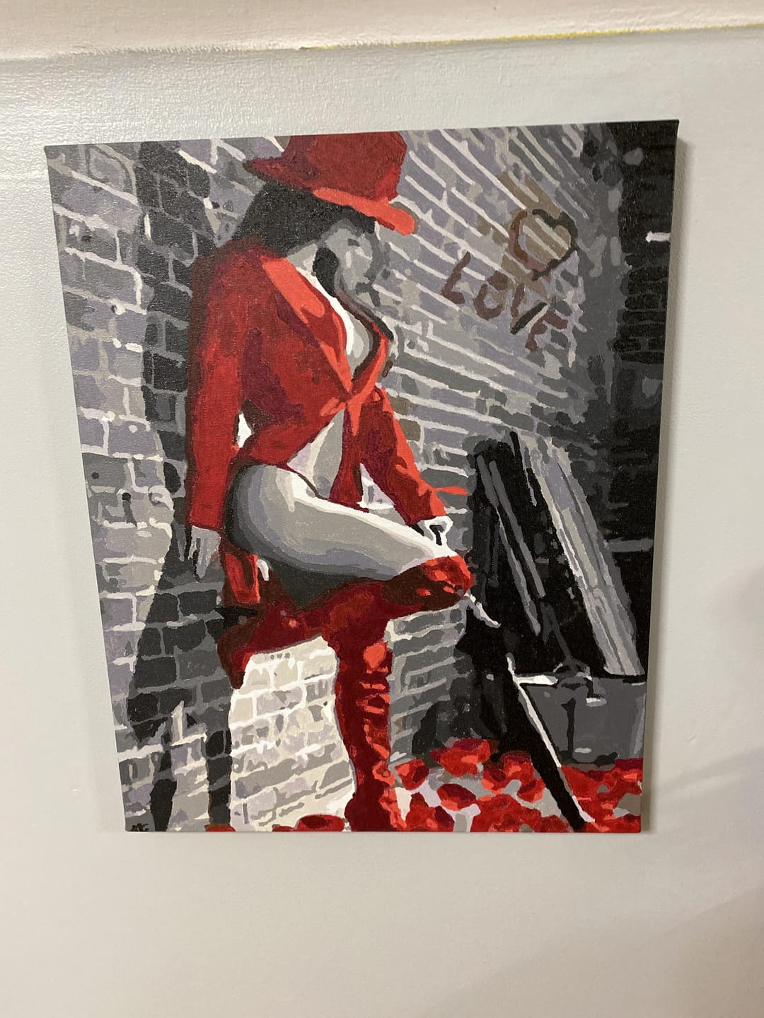 Customer photo review of Femme sexy en Bottes de cuir rouge