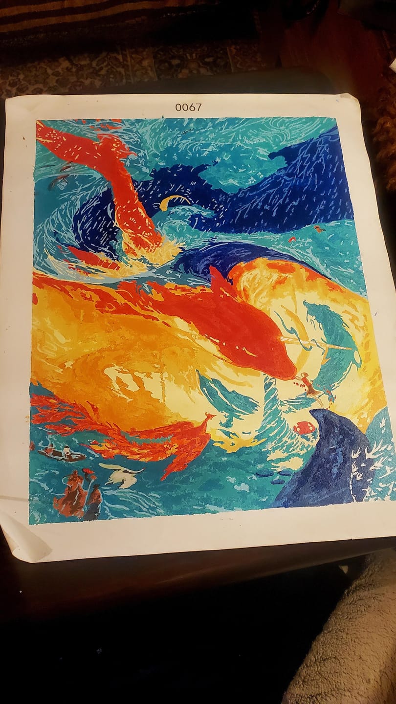 Customer photo review of Gros Poisson abstrait