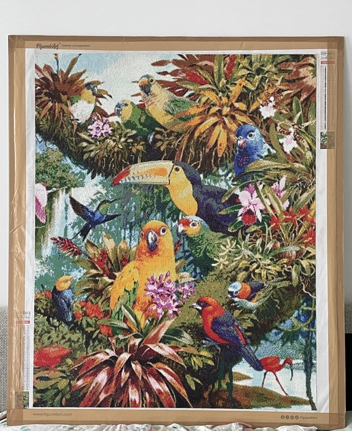 Customer photo review of Broderie Diamant - Toucan et autres oiseaux