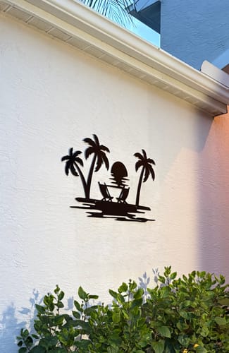 Customer photo review of Beach View - Metal Wall Art