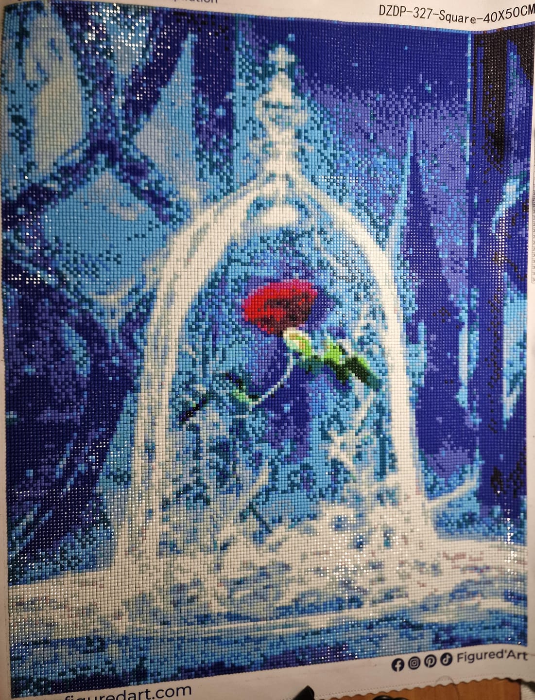Customer photo review of Broderie Diamant - Rose enchantée