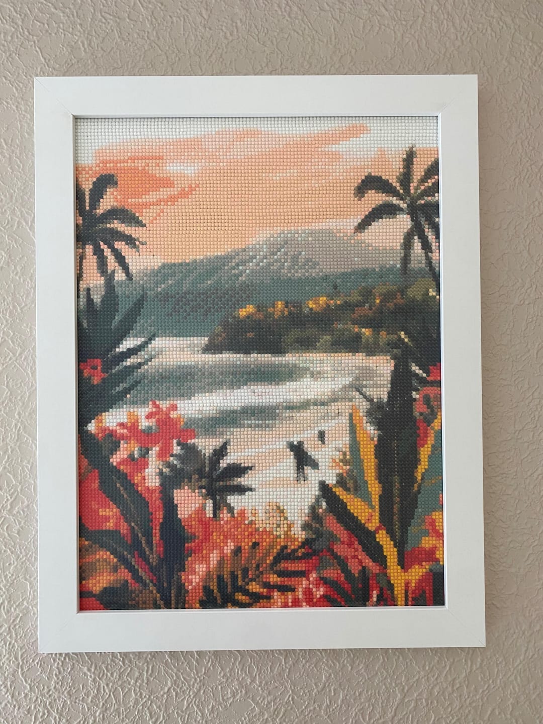 Customer photo review of Broderie Diamant - Plage tropicale