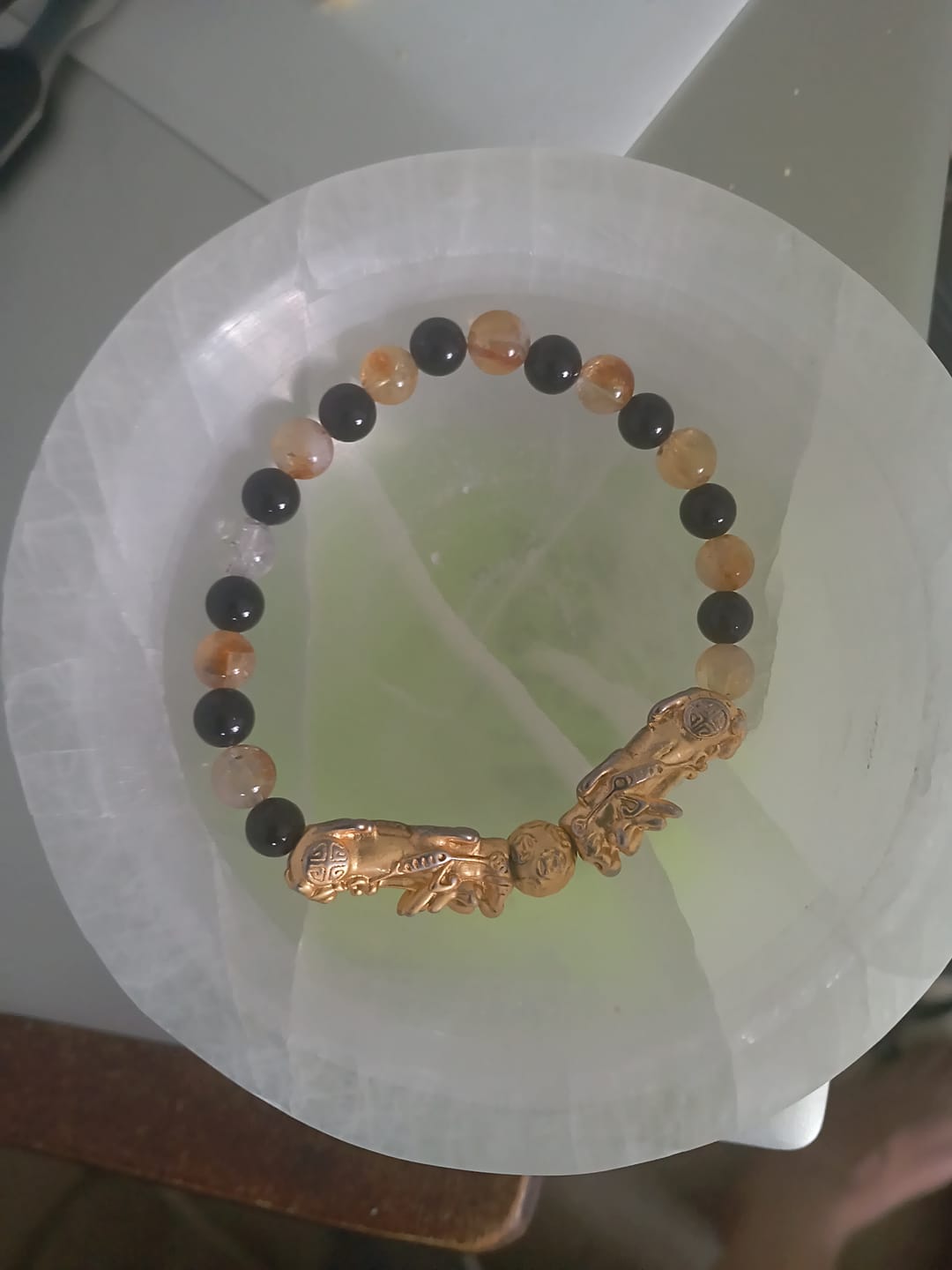 Customer photo review of Selenite Charging Bracelet Bowl