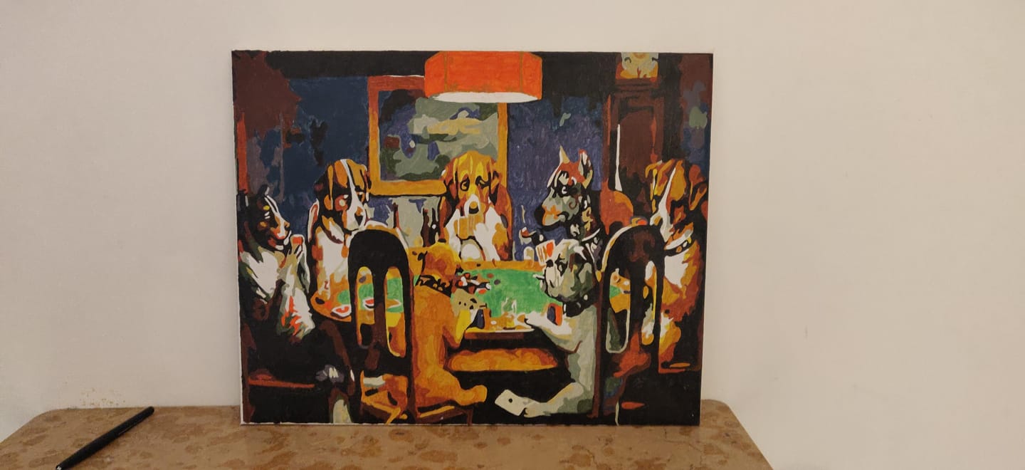 Customer photo review of Les Chiens jouent au Poker