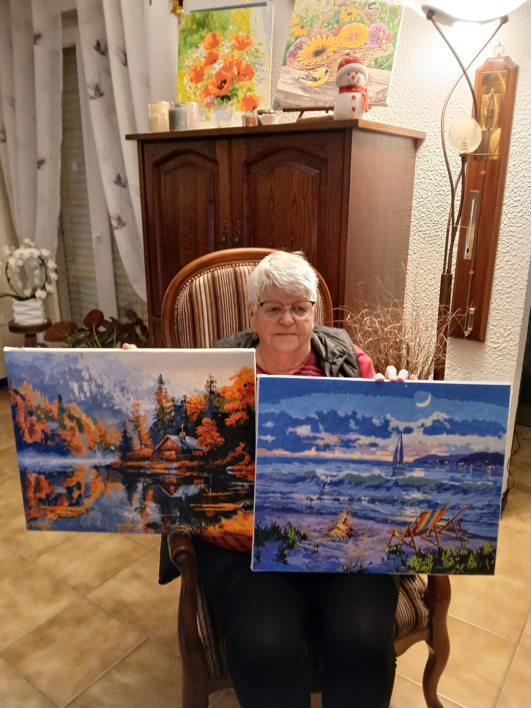 Customer photo review of Fleurs dans un Panier et Oiseaux
