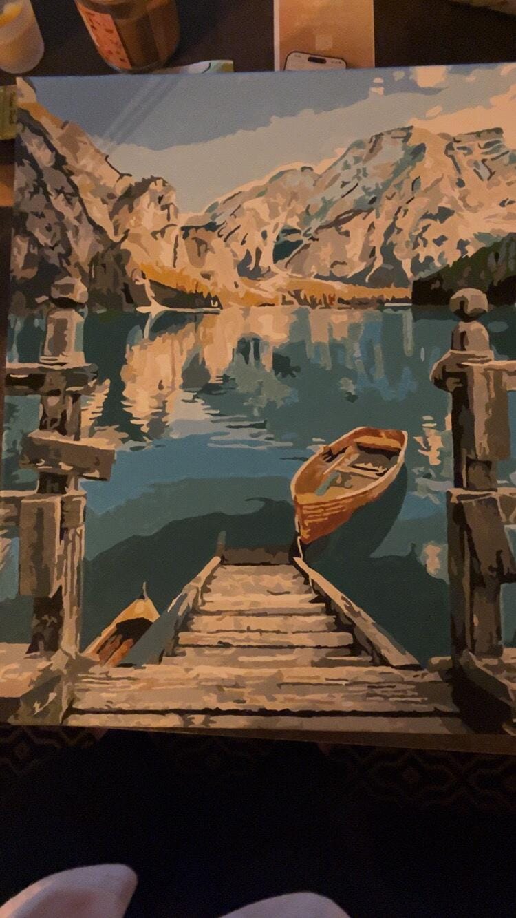 Customer photo review of Barque sur un Lac de Montagne