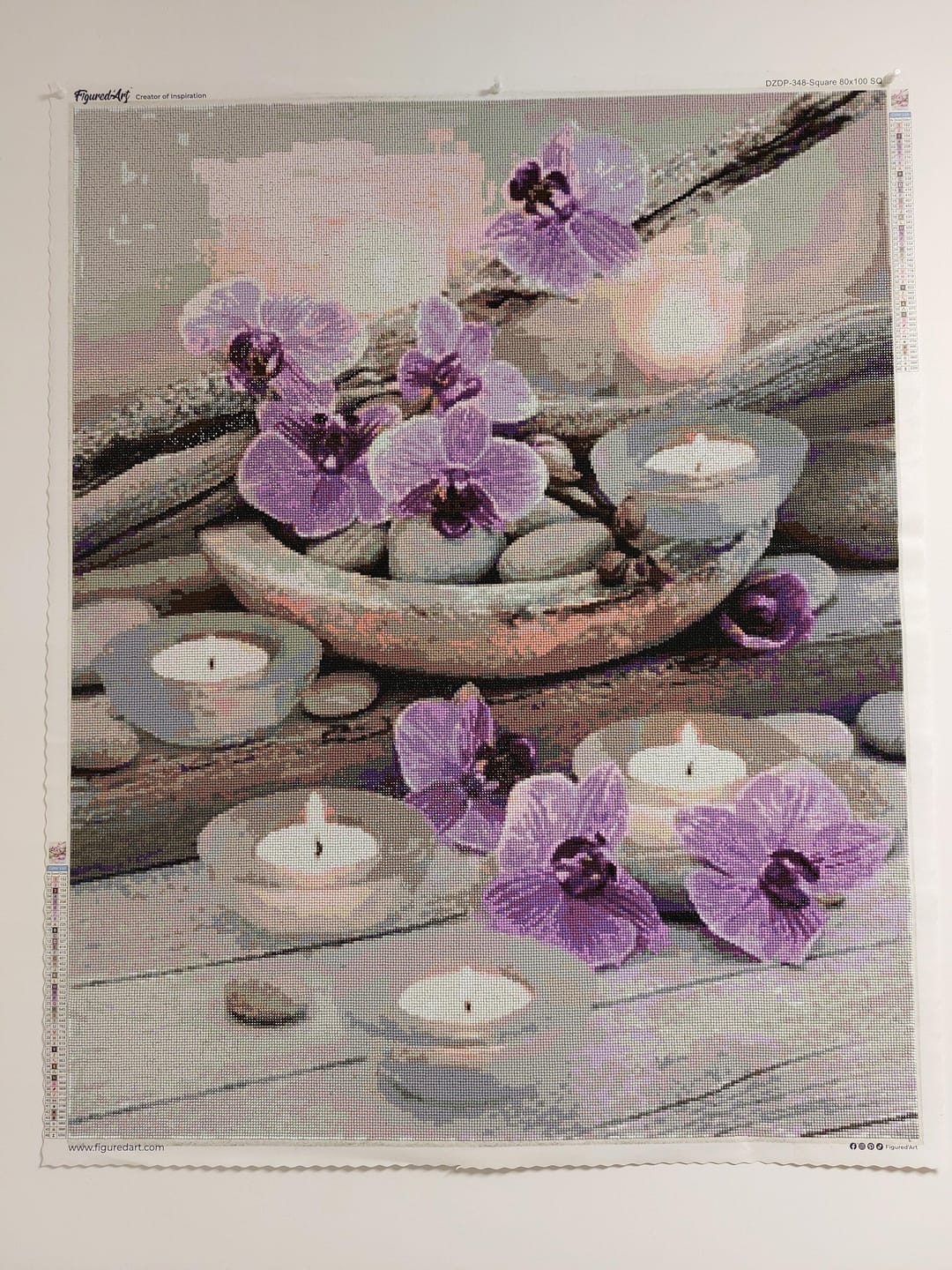 Customer photo review of Broderie Diamant - Fleurs et Bougies