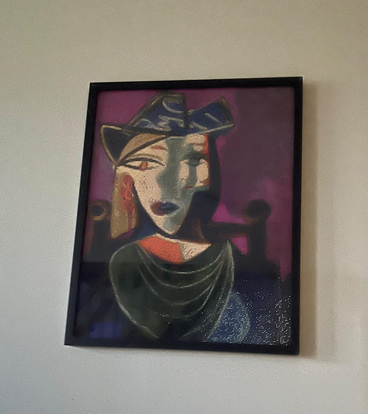 Customer photo review of Broderie Diamant - Femme abstraite style Picasso